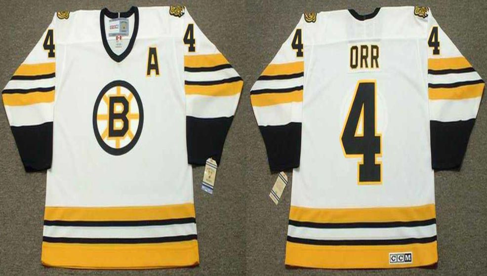 2019 Men Boston Bruins 4 Orr White CCM NHL jerseys1